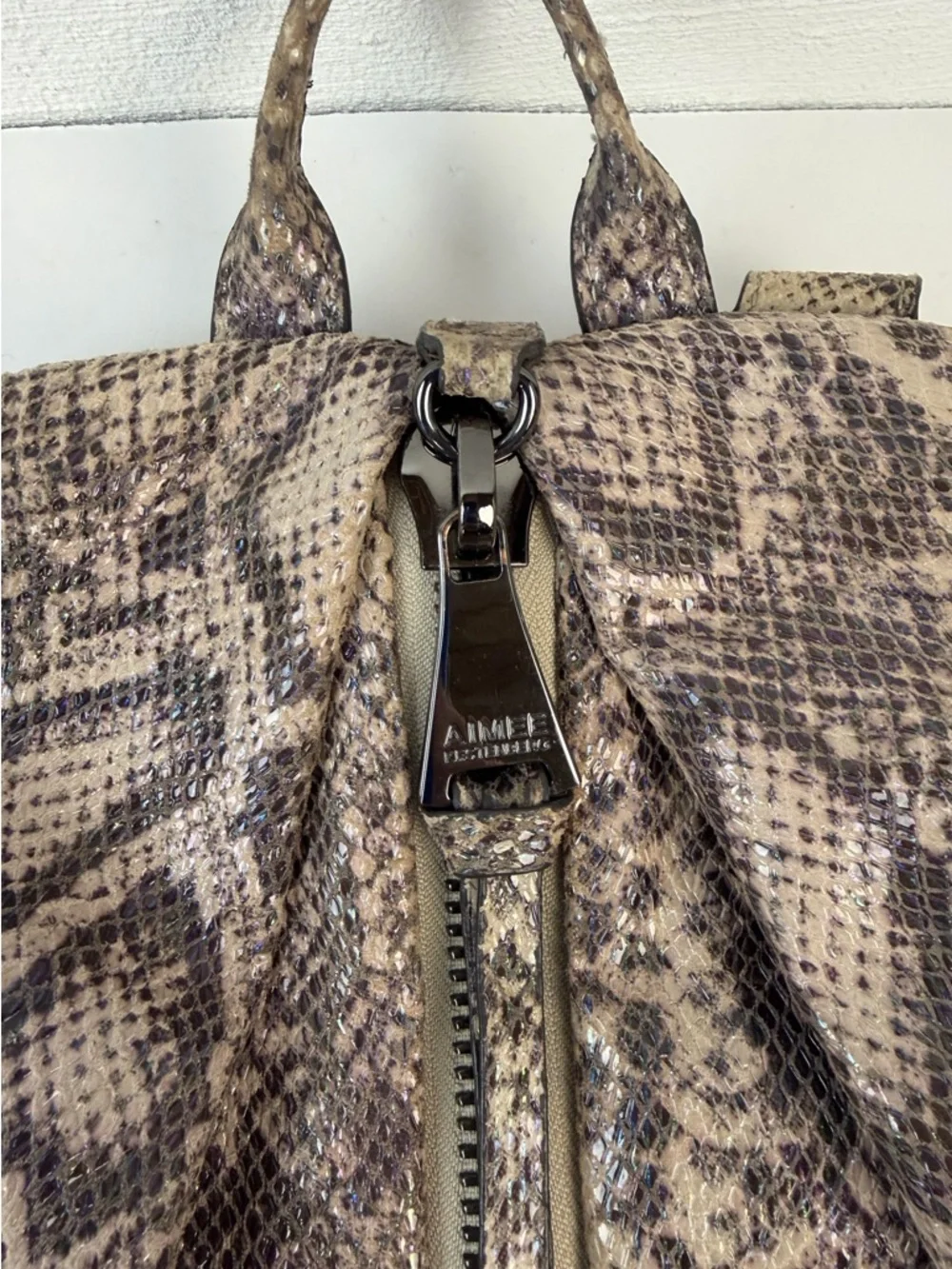 Aimee Kestenberg Tamitha Holographic Snakeprint Backpack